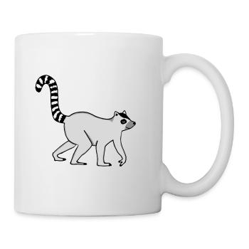 Katta - Catta - Lemur - Kattas - Affe - Lemuren - - Tasse - Weiß - Rechts