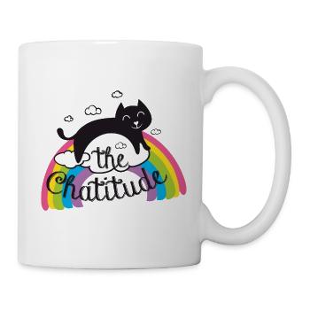 The chatitude! funny cat humor - Mug - white - Right
