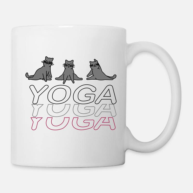 Yoga Cats - Mug - white