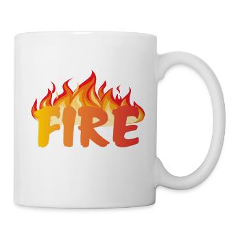 FIRE T-shirt "Fire & Ice" Kollektion - Tasse - Weiß - Rechts