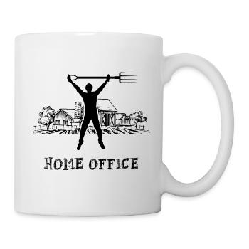 Farmer Farm home office at the organic farm - Mug - white - Right