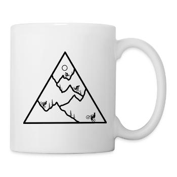 Mode de vie VTT - Mountain Triangle - Mug blanc - blanc - Droite