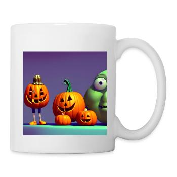 Drôle de citrouille - Mug blanc - blanc - Droite