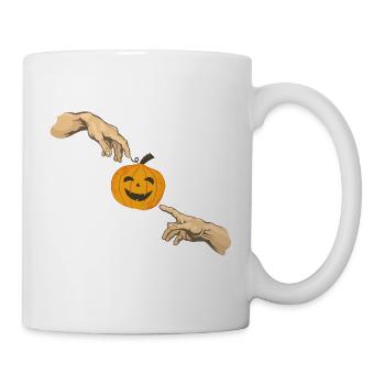 The Creation Hands with Halloween Pumpkin Funny - Mug - white - Right