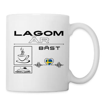 Lagom är bäst / Herz - Tasse - Weiß - Rechts