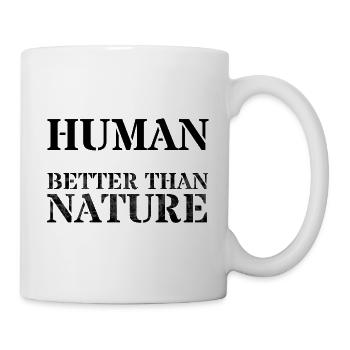 L’humain mieux que la nature - Mug blanc - blanc - Droite