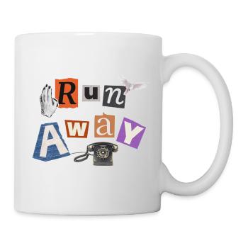 Lauf weg - Tasse - Weiß - Rechts