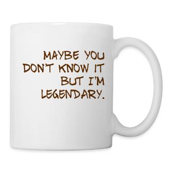 Peut-être que vous ne le savez pas MAIS je suis légendaire NOUVEAU Design - Mug blanc - blanc - Droite