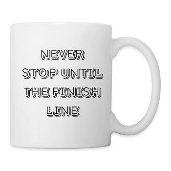 Never stop before the finish line 2 - Mug blanc - blanc - Droite