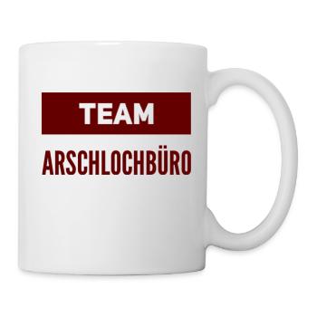 TEAM A-lochbüro. Lustiges T-Shirt für ein Büro : ) - Tasse - Weiß - Rechts