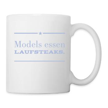 MODELS essen Lauf STEAKS +++ Funny and New Design! - Tasse - Weiß - Rechts