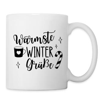 Wärmste Wintergrüße Tasse - Tasse - Weiß - Rechts
