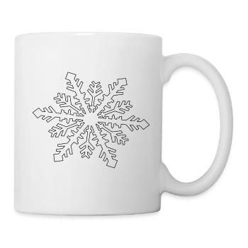 Schneeflocke - Tasse - Weiß - Rechts