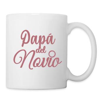 Papa del Novio Bräutigam Vater Hochzeitsgeschenk - Tasse - Weiß - Rechts