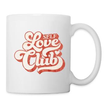 SELF LOVE CLUB GROOVY 70s TYPO - Mug blanc - blanc - Droite