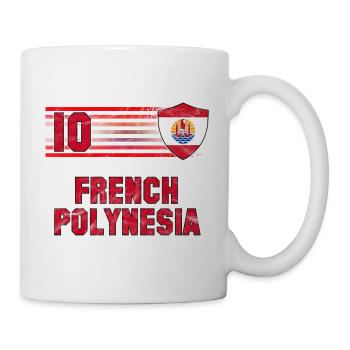 Französisch-Polynesien Fußball Mannschaft - Tasse - Weiß - Rechts