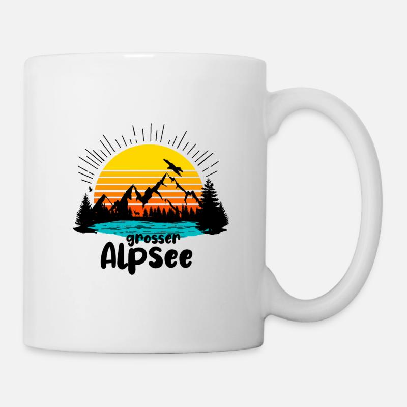 großer Alpsee - Tasse - Weiß