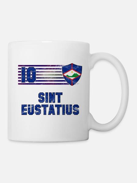 Sint Eustatius Fußball Mannschaft - Tasse - Weiß