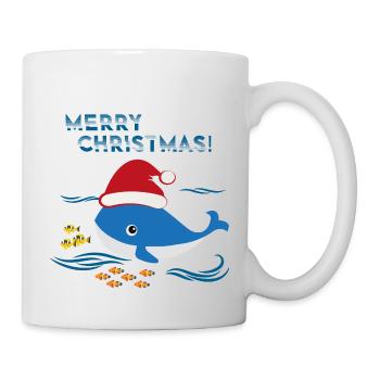 Noël Baleine Mer Océan - Mug blanc - blanc - Droite