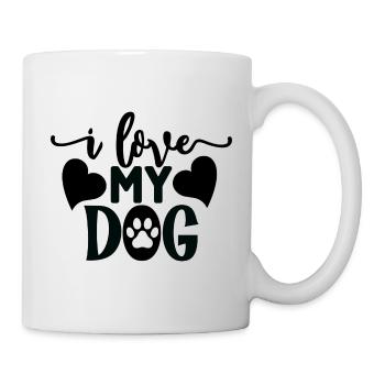 J’aime mon chien - Mug blanc - blanc - Droite