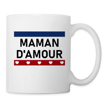 Maman d'amour cœurs - Mug blanc - blanc - Droite