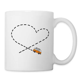 Camper love Bus Camping Herz - Mug - white - Right
