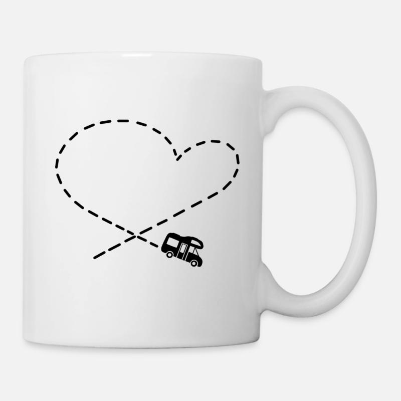 Camper love Motorhome Camping Heart - Mug - white