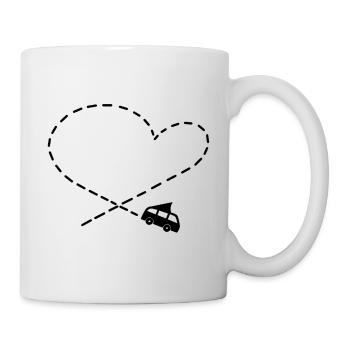 Camper love Van Camping Heart - Mug - white - Right