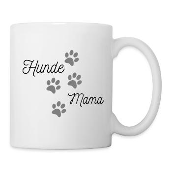 Hunde Mama Hundepfoten - Tasse - Weiß - Rechts