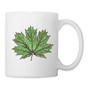 Maple leaf / leaf maple - Botany - Mug - white - Right