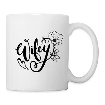 Wifey Braut Hochzeit Flitterwochen - Tasse - Weiß - Rechts