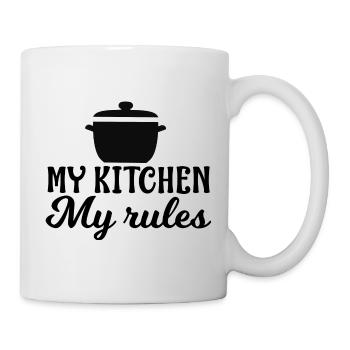 Ma cuisine Mes règles - Mug blanc - blanc - Droite