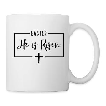 He is Risen Kreuz - Tasse - Weiß - Rechts