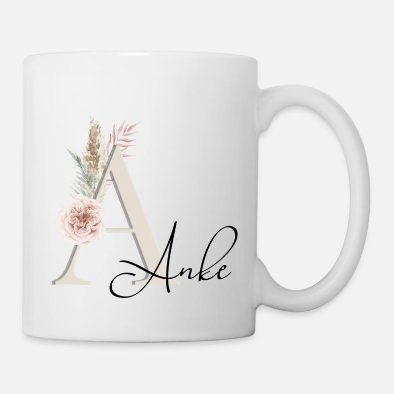 Anke Name Boho - Tasse - Weiß