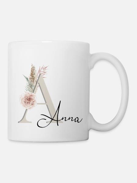 Anna! Name Boho - Mug - white