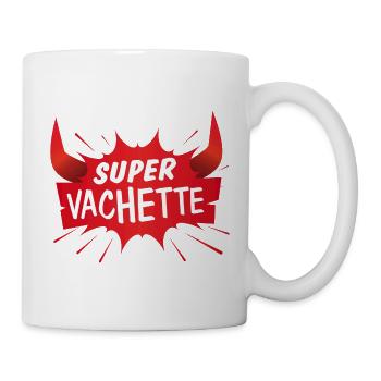 Super vachette ! fêtes et férias rouge et blanc - Mug blanc - blanc - Droite