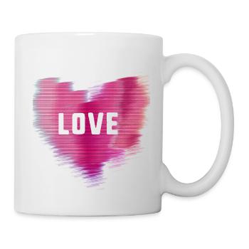 Hearts,Heart,Love,Love,Red, Psychedelic,Pink - Mug - white - Right