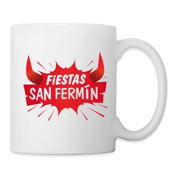 Féria San Fermín ! Fêtes de Pampelune, Sanfermines - Mug blanc - blanc - Droite