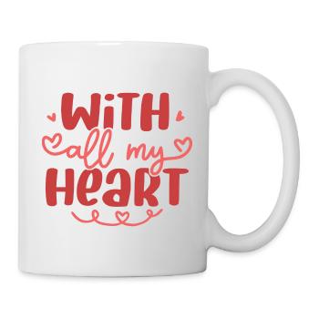 Liebe Geschenk Valentinstag - Tasse - Weiß - Rechts