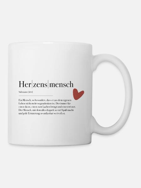 Definition Herzensmensch - Tasse - Weiß
