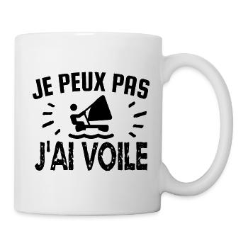 je peux pas j'ai voile - Mug blanc - blanc - Droite