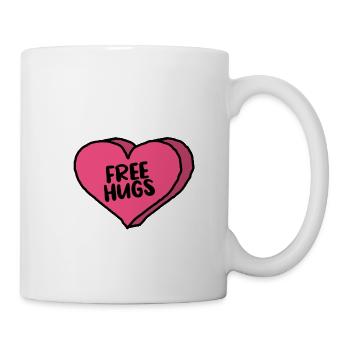 free hugs - Tasse - Weiß - Rechts