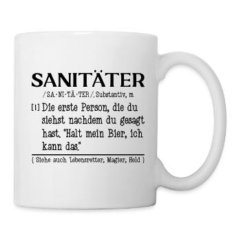 Definition Sanitäter - Tasse - Weiß - Rechts