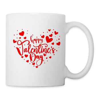 Bonne Saint-Valentin - Coeur - Mug blanc - blanc - Droite