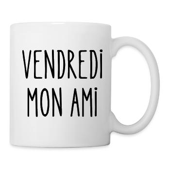vendredi mon ami - Mug blanc - blanc - Droite