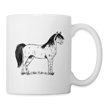 Pferd - Tasse - Weiß - Rechts