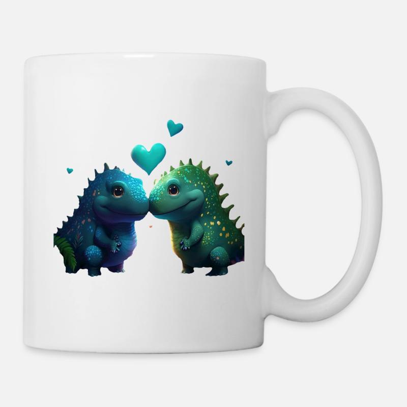Dino Donosaur Sweet T-rex Love - Mug blanc - blanc