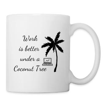 Work under the coconut palm - Mug - white - Right