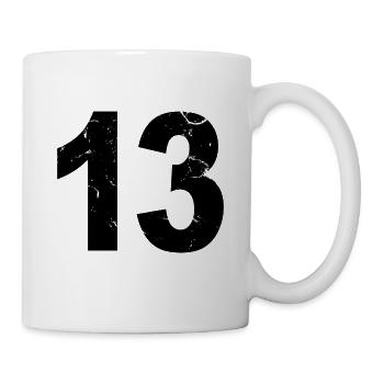 Cool Number 13 - 13 Years Old 13th Birthday Gift - Mug - white - Right