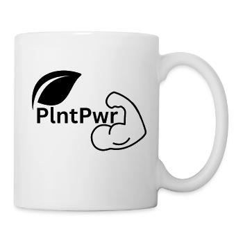 Plant Power T-Shirt - Tasse - Weiß - Rechts
